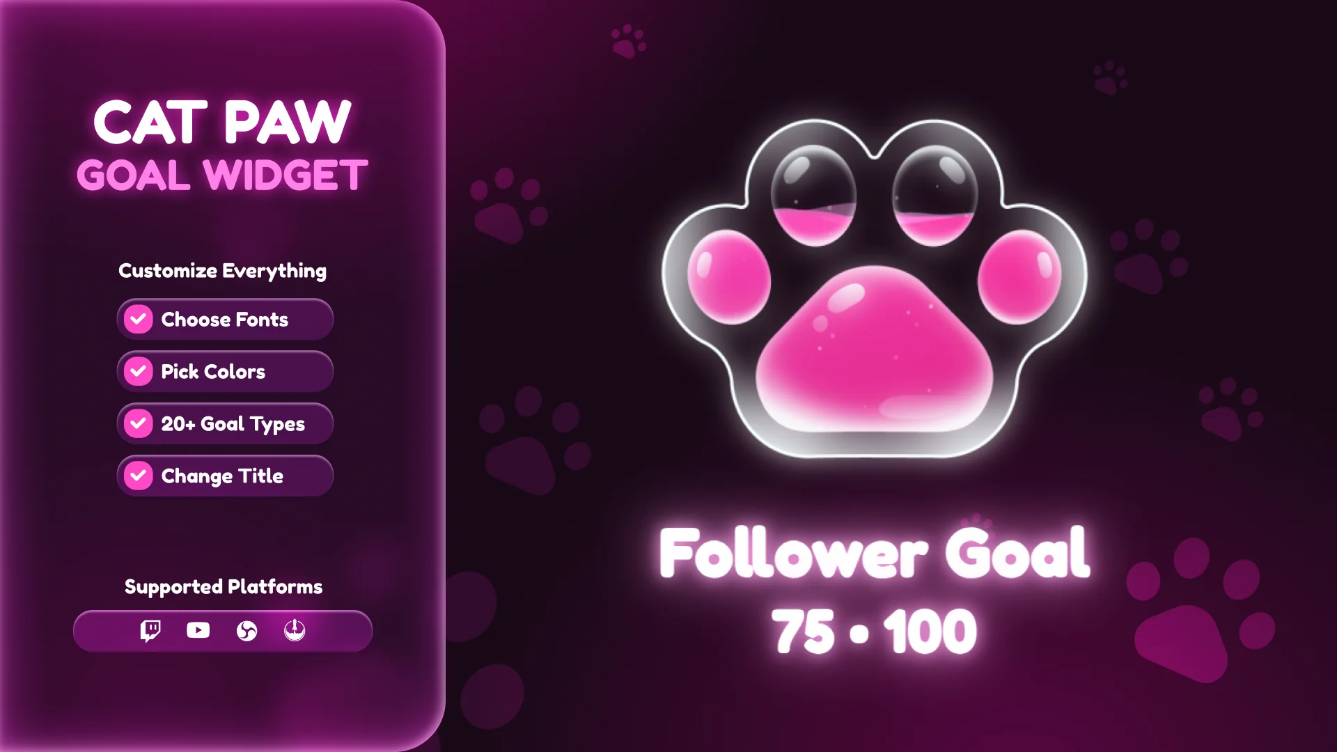 Cat Paw Goal Widget
