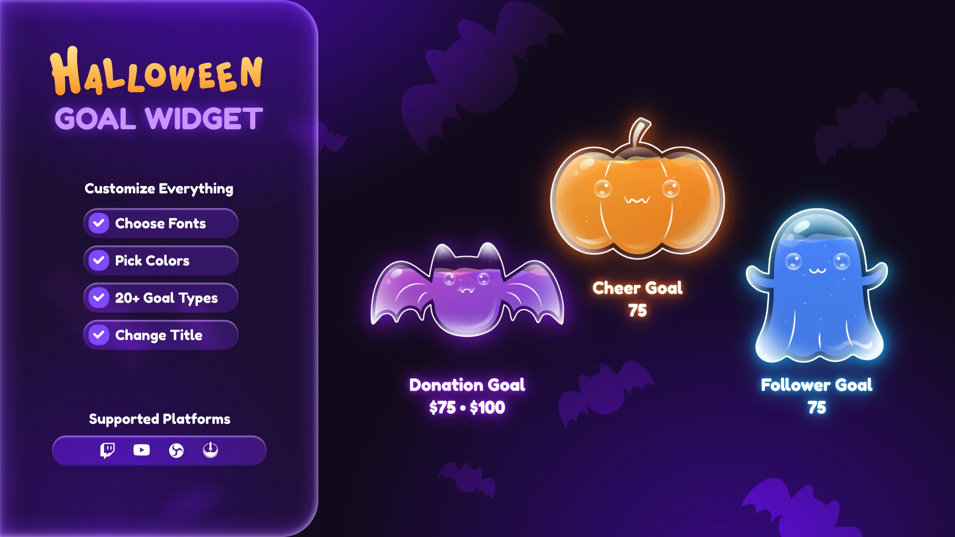 Cute Halloween Goal Widget