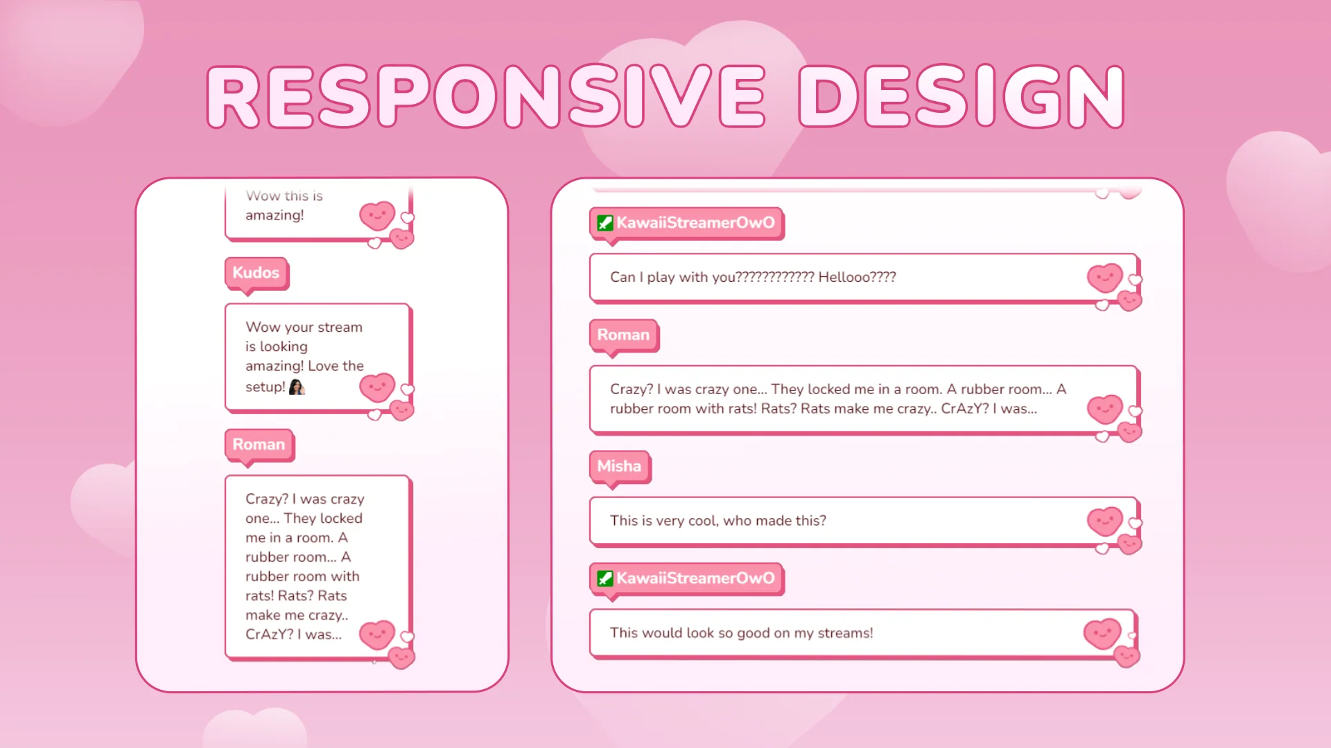 Cute Hearts Chat Widget - Image 3