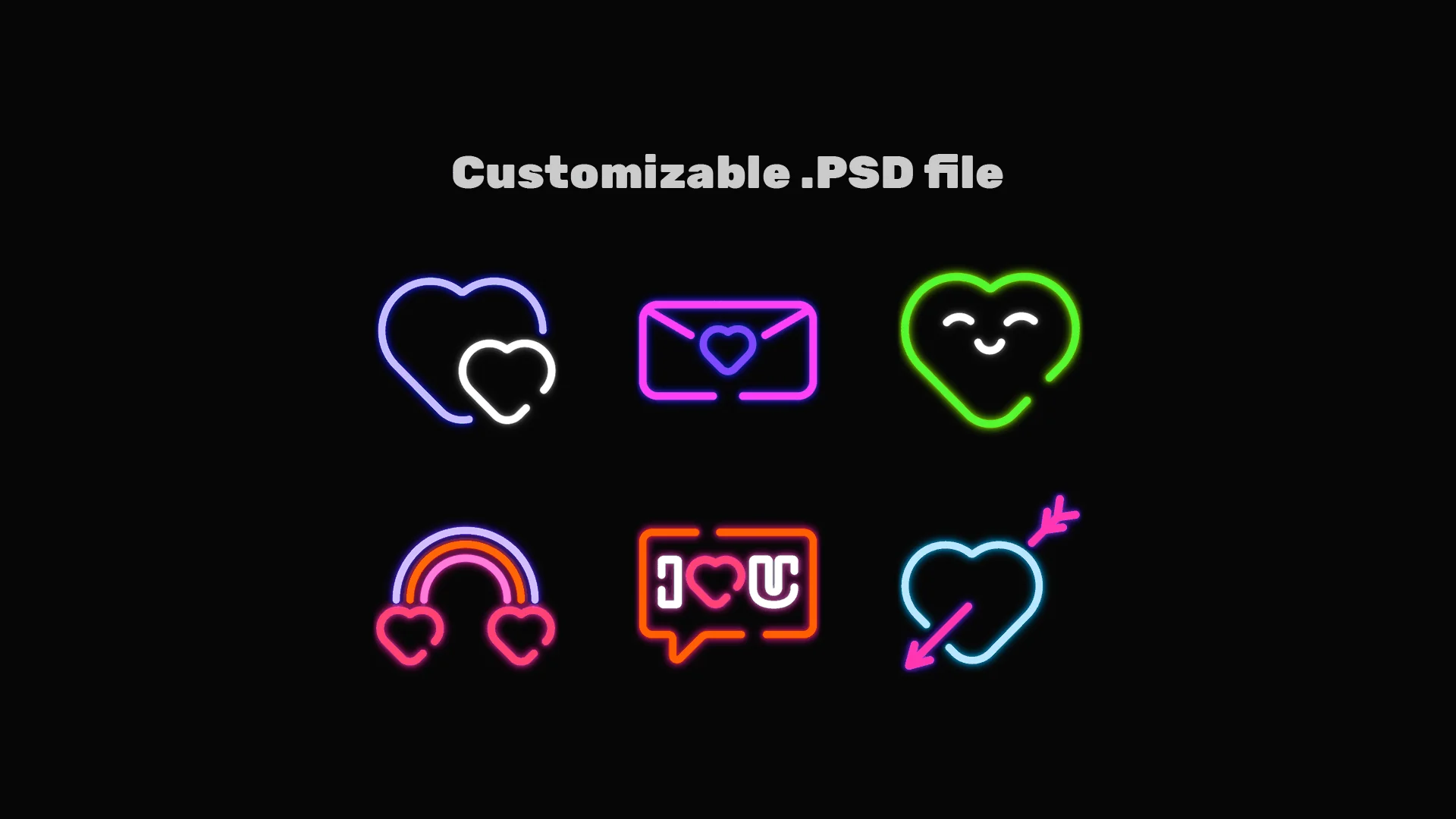 Neon Valentine Badges - Image 3